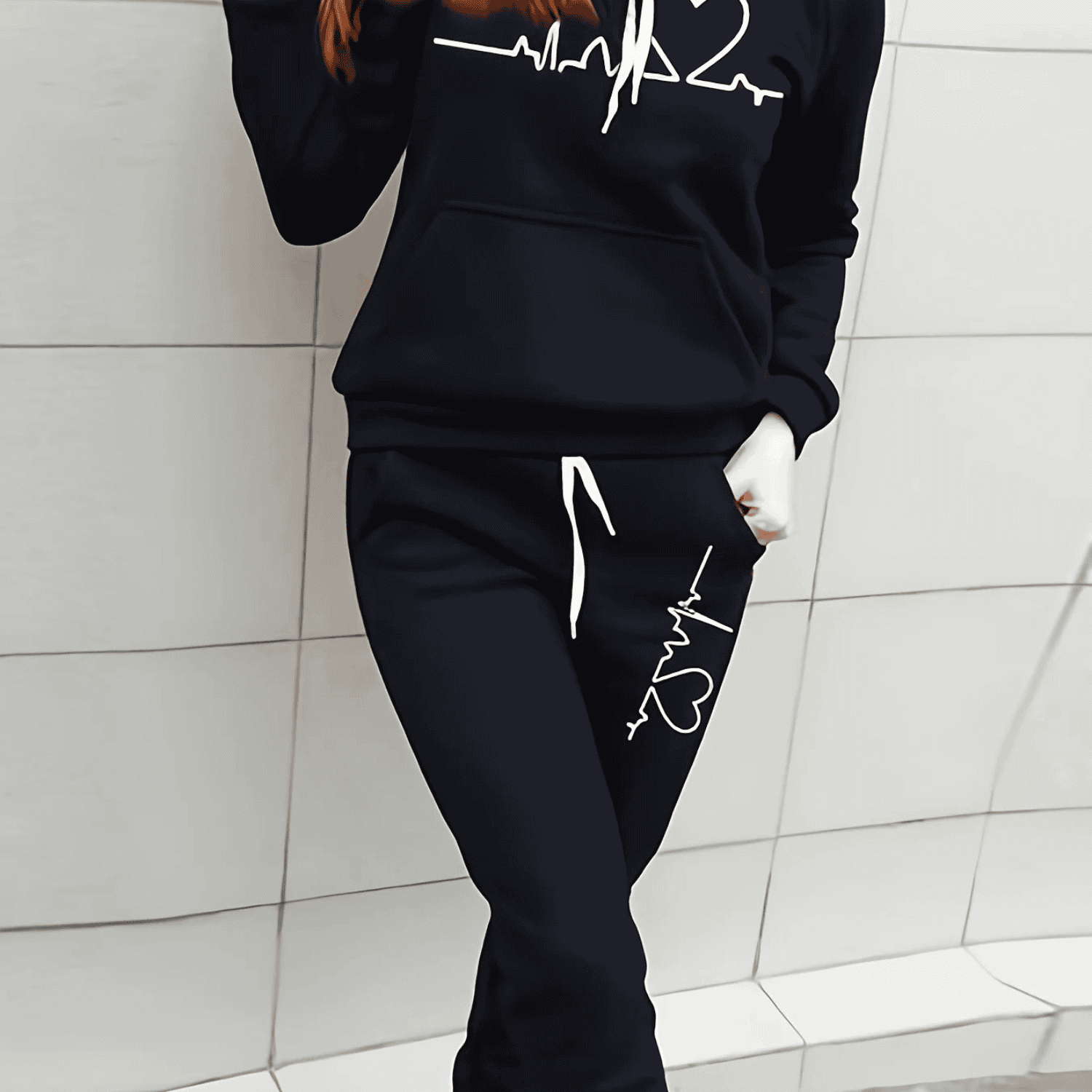 Luxe Collection Premium Knit Tracksuit Set Hoodie And Jogger For Women
