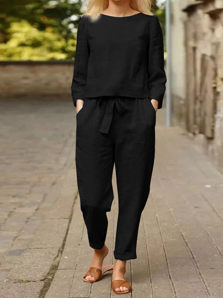 Luxe Collection Women's Long Sleeve Top And Trousers Set Limited Edition