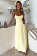 Timeless Corset Bodice Maxi Dress With Tie Front Detail Limited Edition