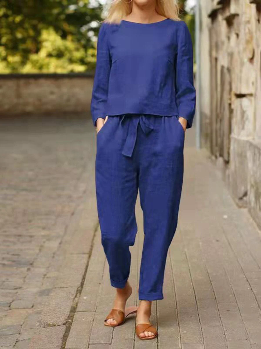 Luxe Collection Women's Long Sleeve Top And Trousers Set Limited Edition