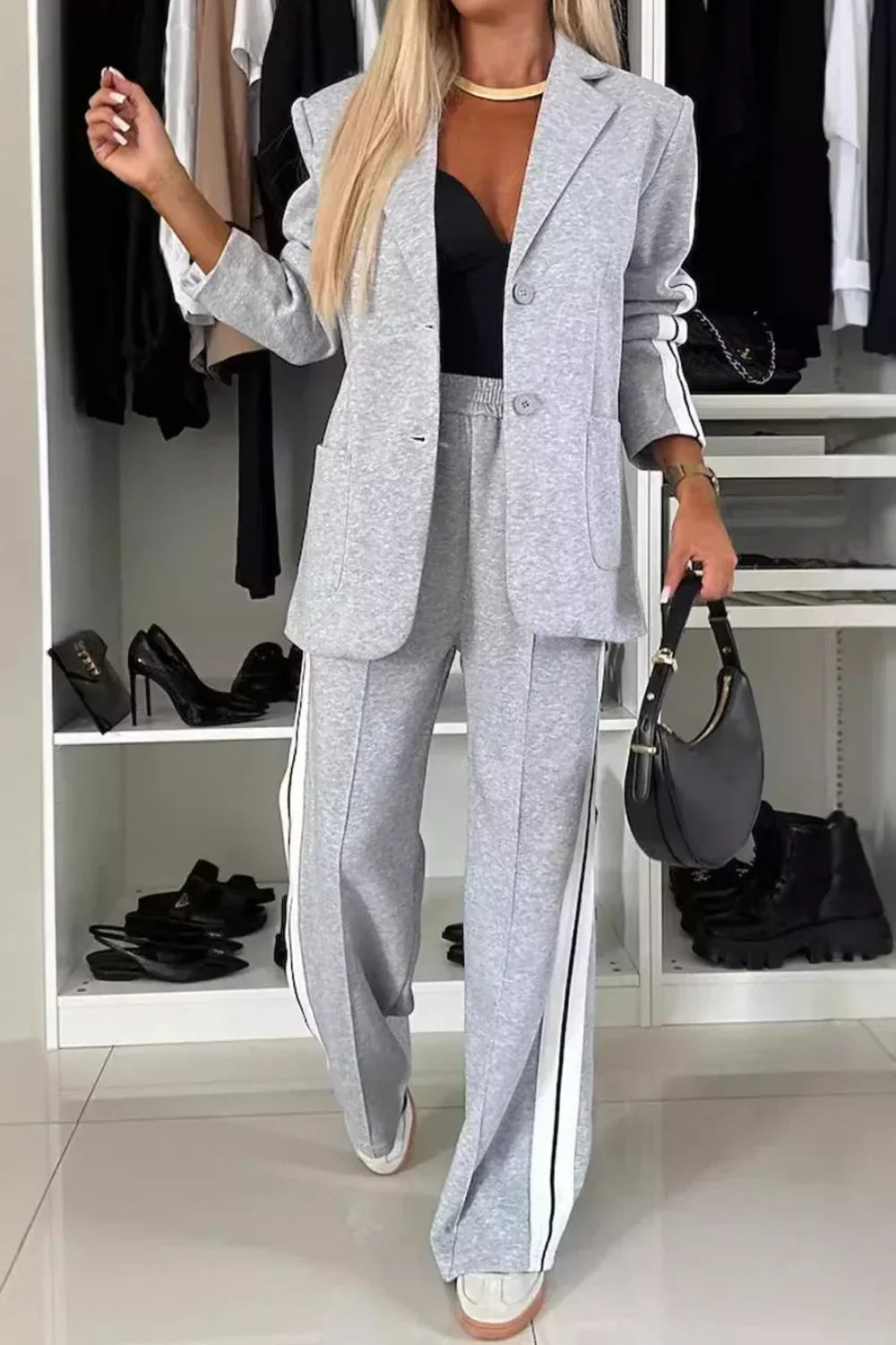Sophie Premium Materials Two Piece Trousers And Blazer Set Exclusive Limited Edition