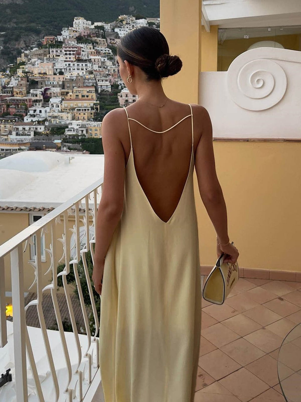 Silk Satin Open Back Maxi Slip Dress With Keyhole Front Limited Edition