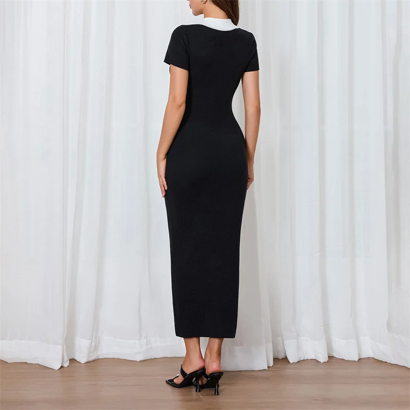 Black Maxi Dress Short Sleeves Heritage Collection Timeless Elegance Limited