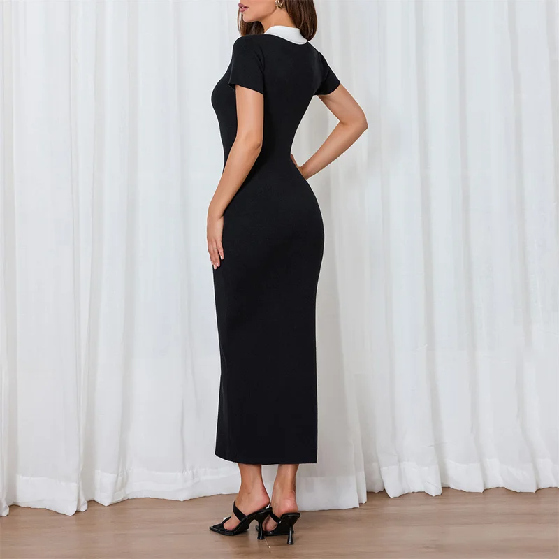 black maxi short sleeve dress Black Maxi Dress Short Sleeves Heritage Collection Timeless Elegance L – Zopale