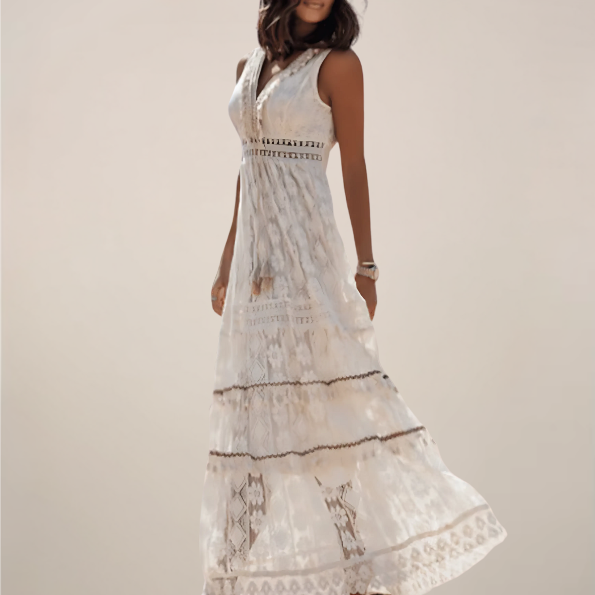 Bohemian Luxe Collection Maxi Dress Empire Waist Sleeveless Exclusive Edition