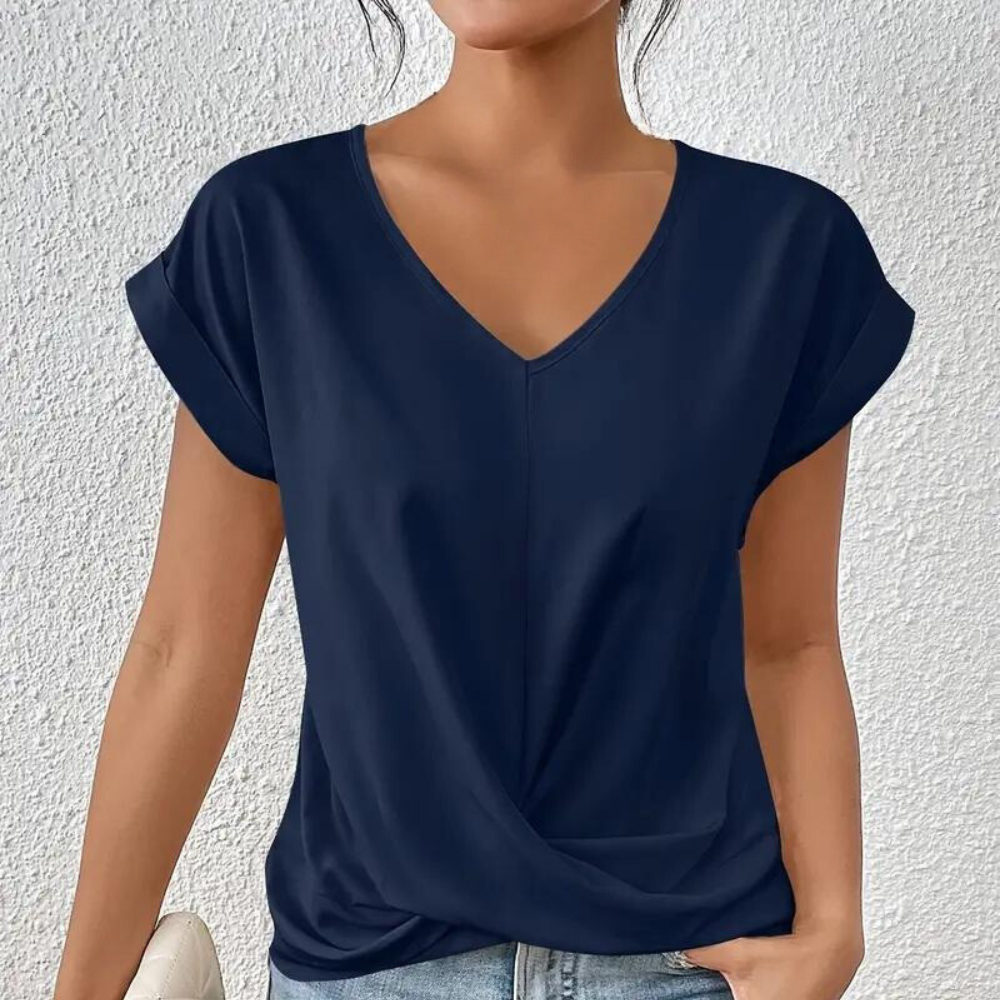 Luxe Collection Silk Blend V Neck Top Limited Edition