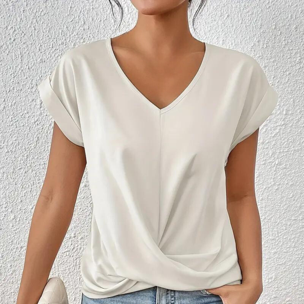 Luxe Collection Silk Blend V Neck Top Limited Edition