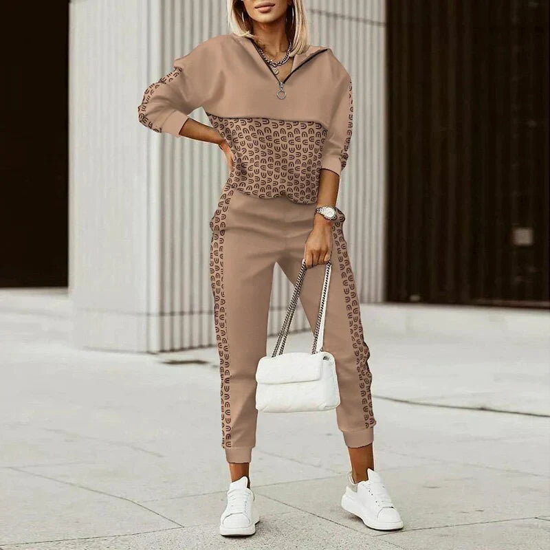 Luxe Knit Collection Women's Zip Hoodie And Joggers Set Limited Edition