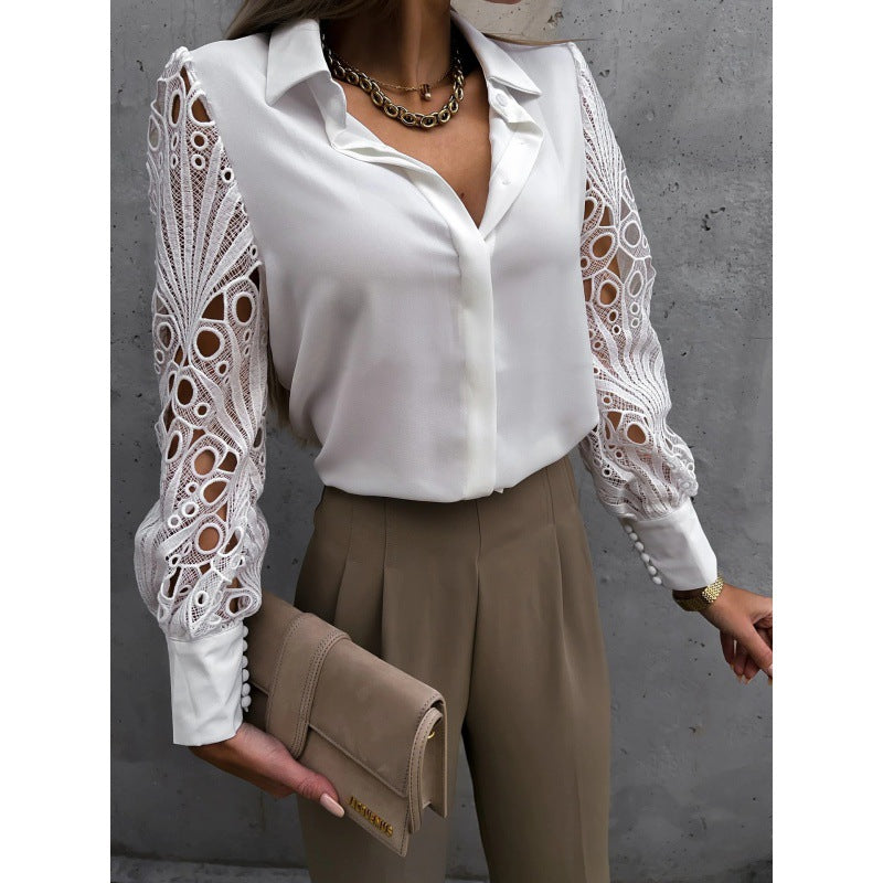 Lace Sleeve Blouse Cutwork Lace Open Floral Pattern Exclusive Collection