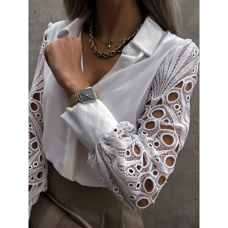 Lace Sleeve Blouse Cutwork Lace Open Floral Pattern Exclusive Collection