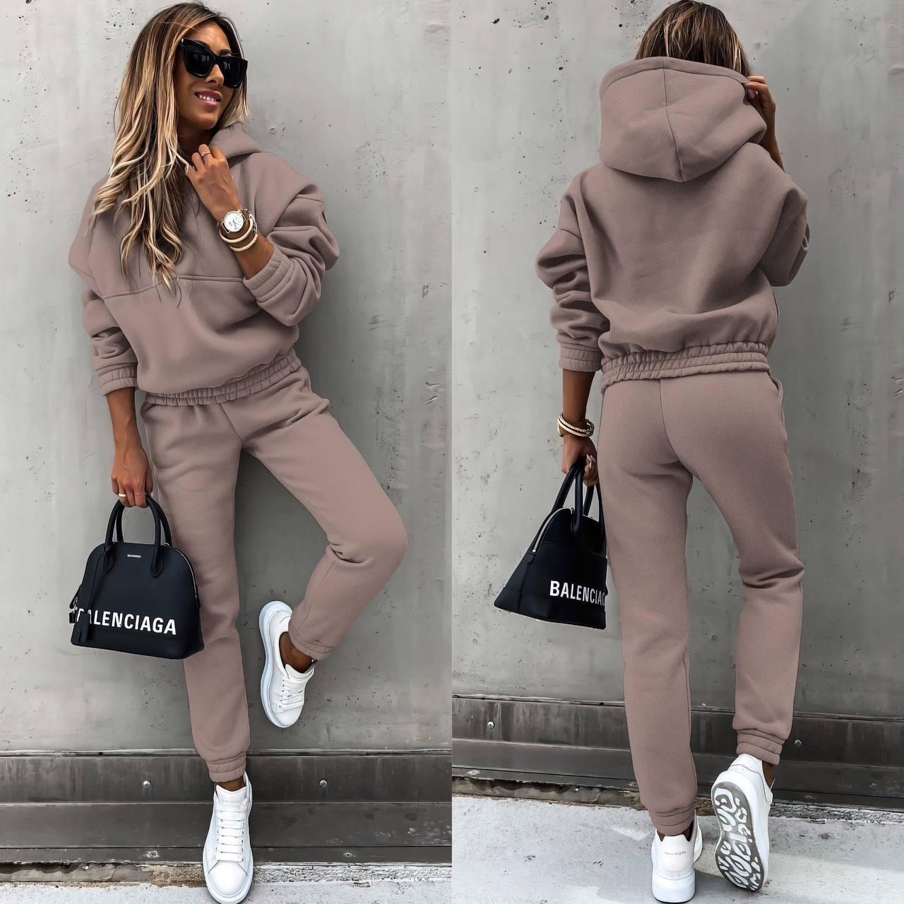 Luxe Fleece Collection Womens Hoodie And Jogger Set Limited Exclusive Comfort