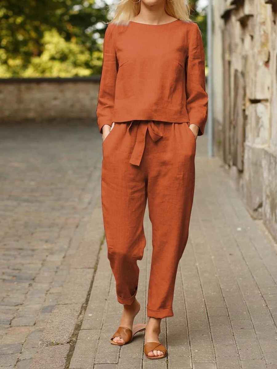 Luxe Collection Women's Long Sleeve Top And Trousers Set Limited Edition