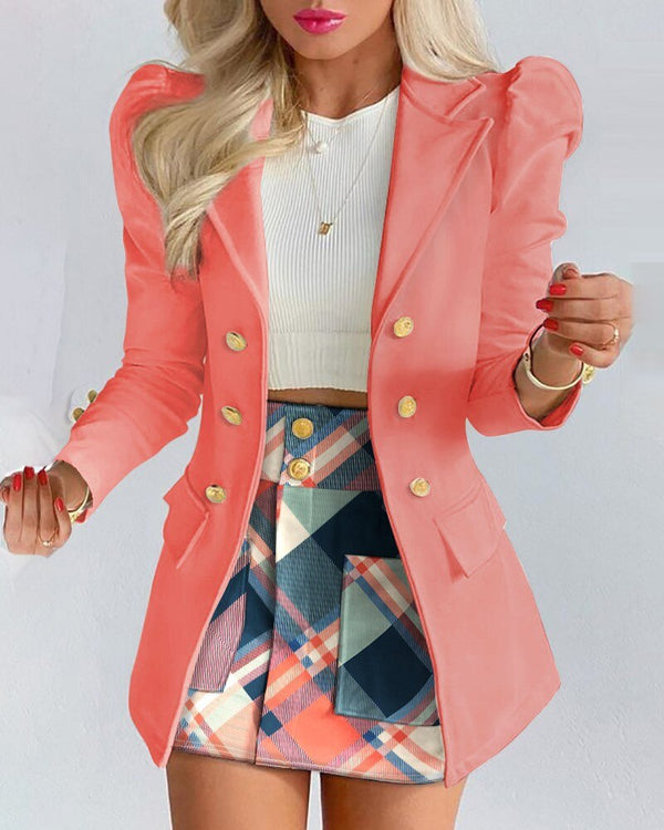 Timeless Capsule Wool Blend Blazer and Mini Skirt Set for Women Limited Edition