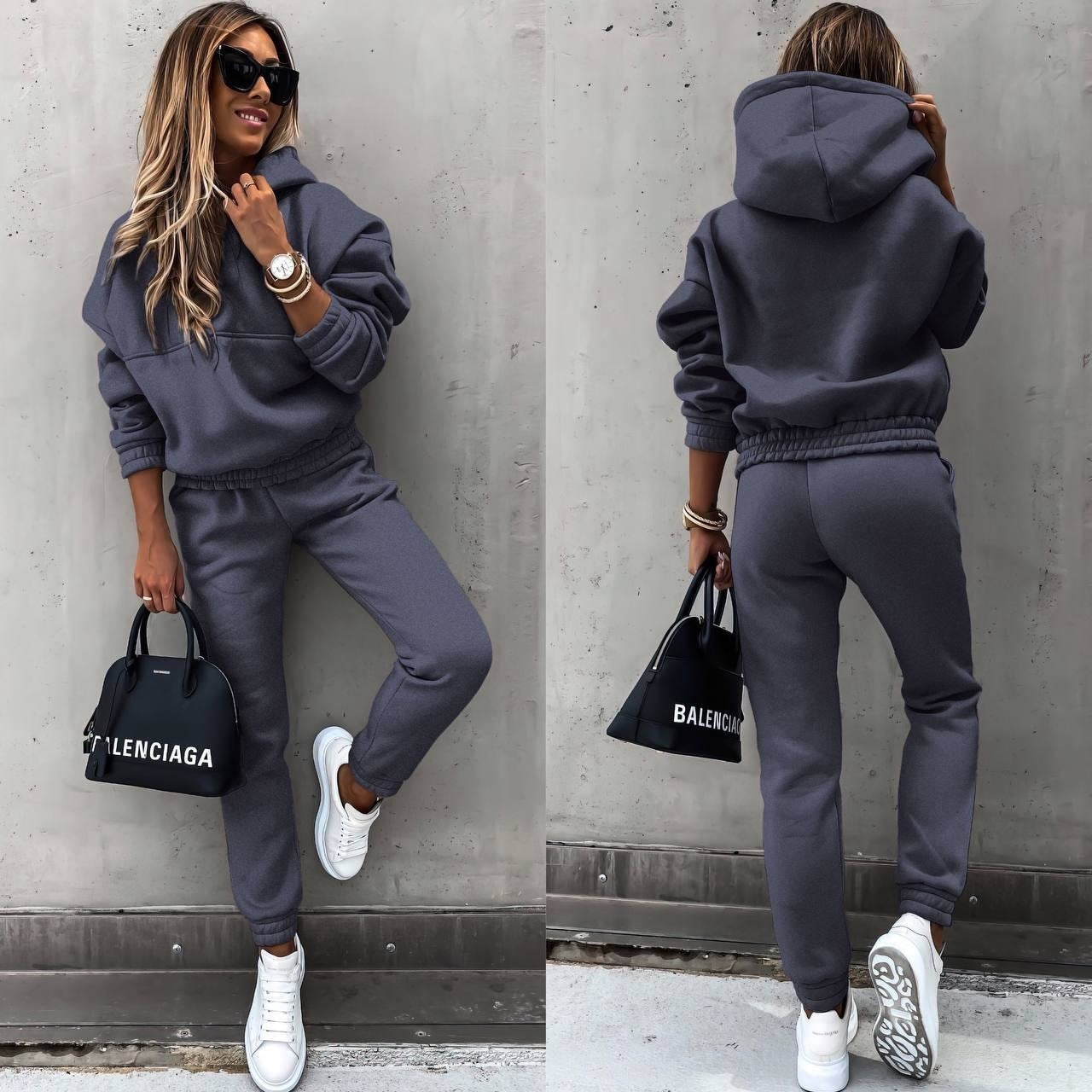 Luxe Fleece Collection Womens Hoodie And Jogger Set Limited Exclusive Comfort