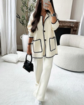 Elegant Two Piece Suit Set Longline Jacket Luxury Edition