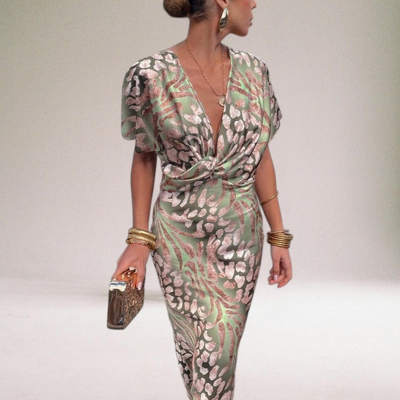 Twisted V Neck Maxi Dress Signature Collection Limited