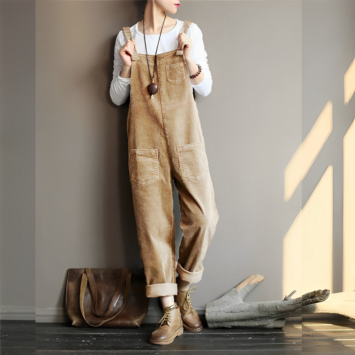 Amelia Retro Corduroy Overall Premium Collection Limited Edition For Women