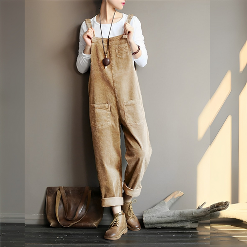 Amelia Retro Corduroy Overall Premium Collection Limited Edition For Women