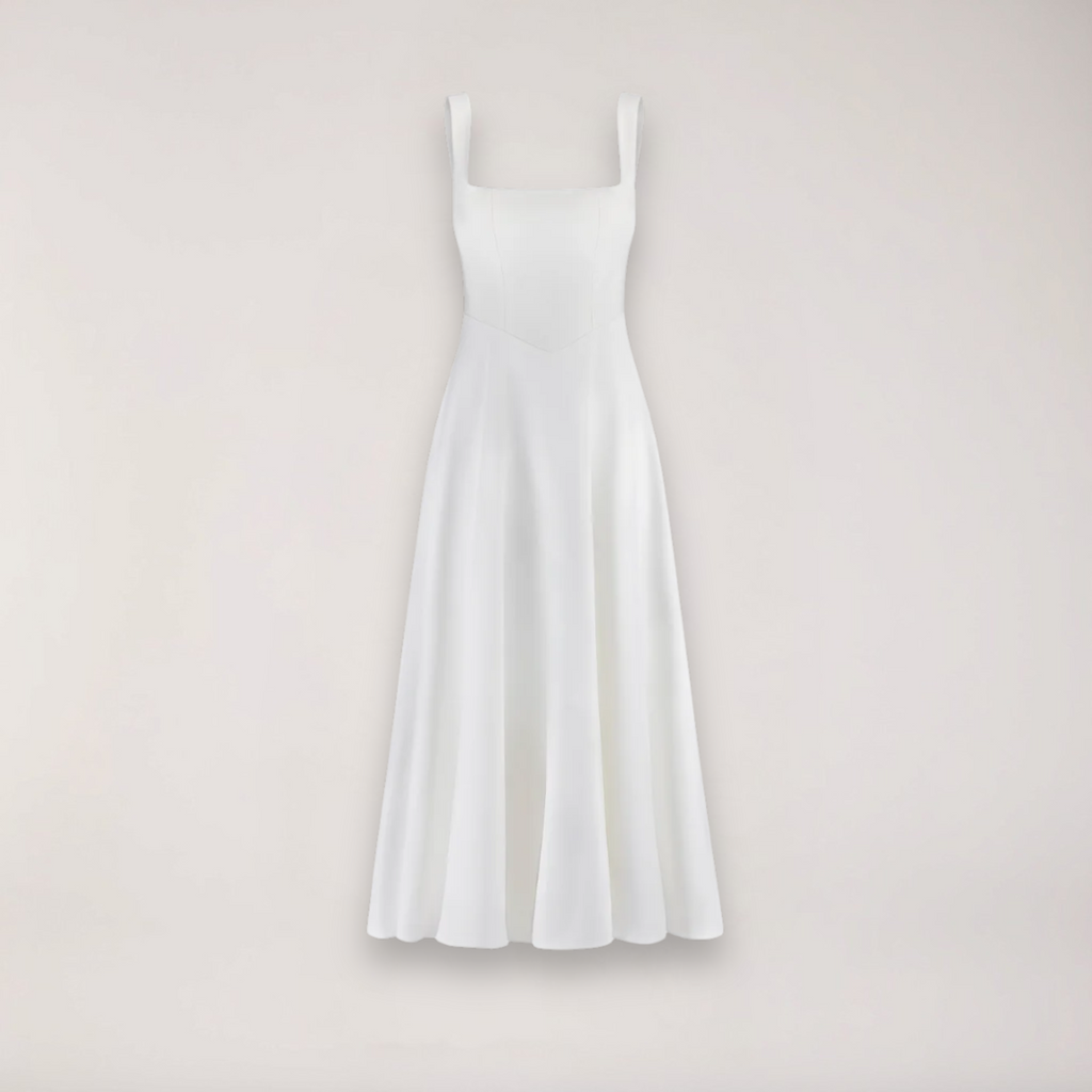 Midi Dress Crepe Collection Edition Cinched Waist For Timeless Flow Silk