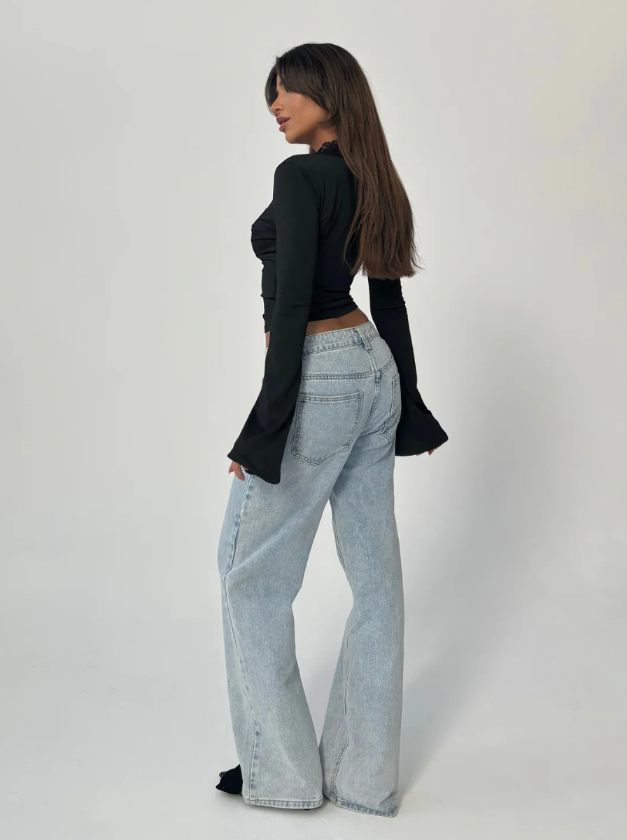 Lace Crop Top Burgundy Seventies Luxe Limited Edition