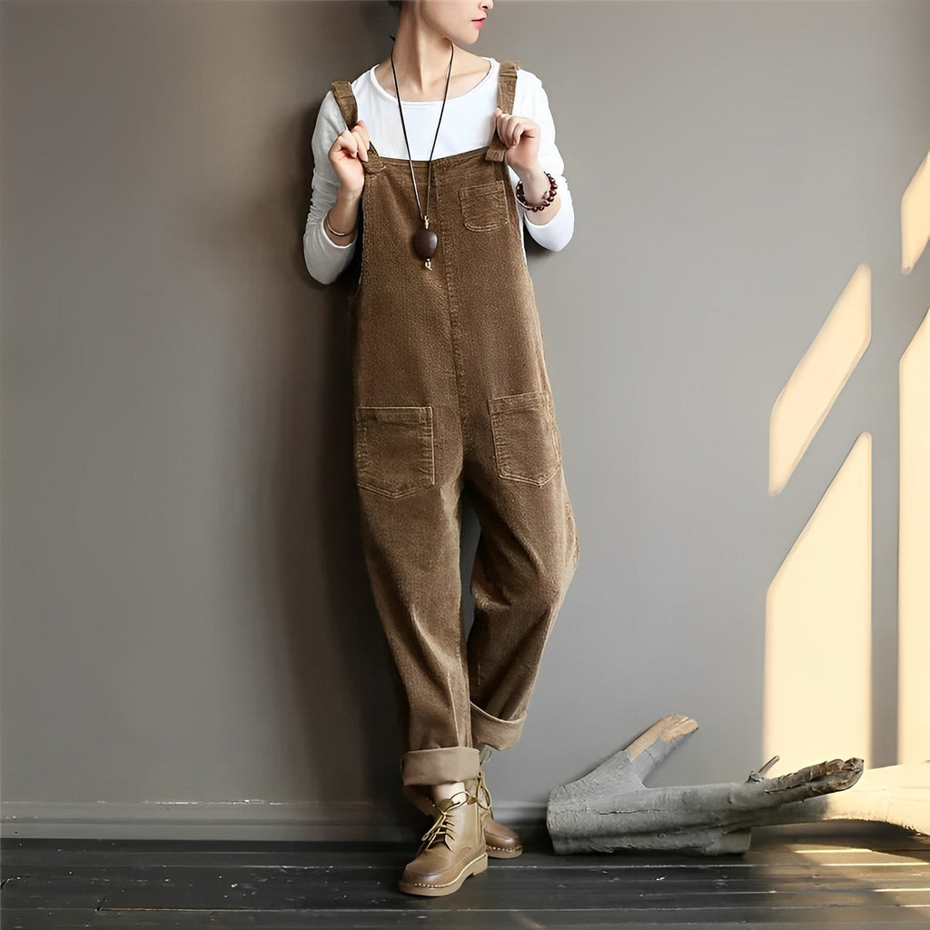 Amelia Retro Corduroy Overall Premium Collection Limited Edition For Women