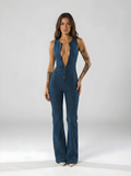 Premium Denim Jumpsuit Heart Back Design Limited Edition
