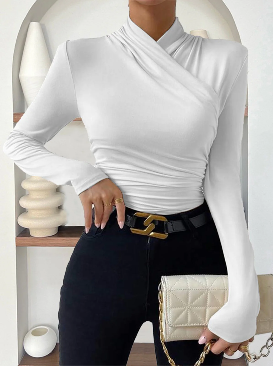 Silk Luxe Crossover Wrap Top Exclusive Modern Collection