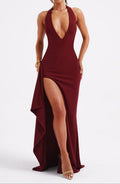 Halter Neck Maxi Dress Luxe Exclusive