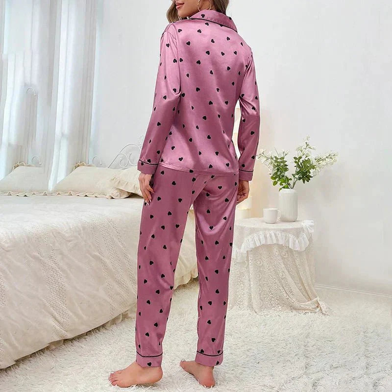 Shiela Flamingo Print Pajama Set Luxe Limited Edition
