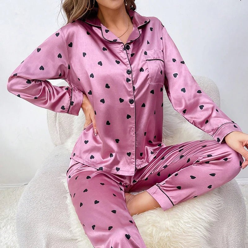 Shiela Flamingo Print Pajama Set Luxe Limited Edition