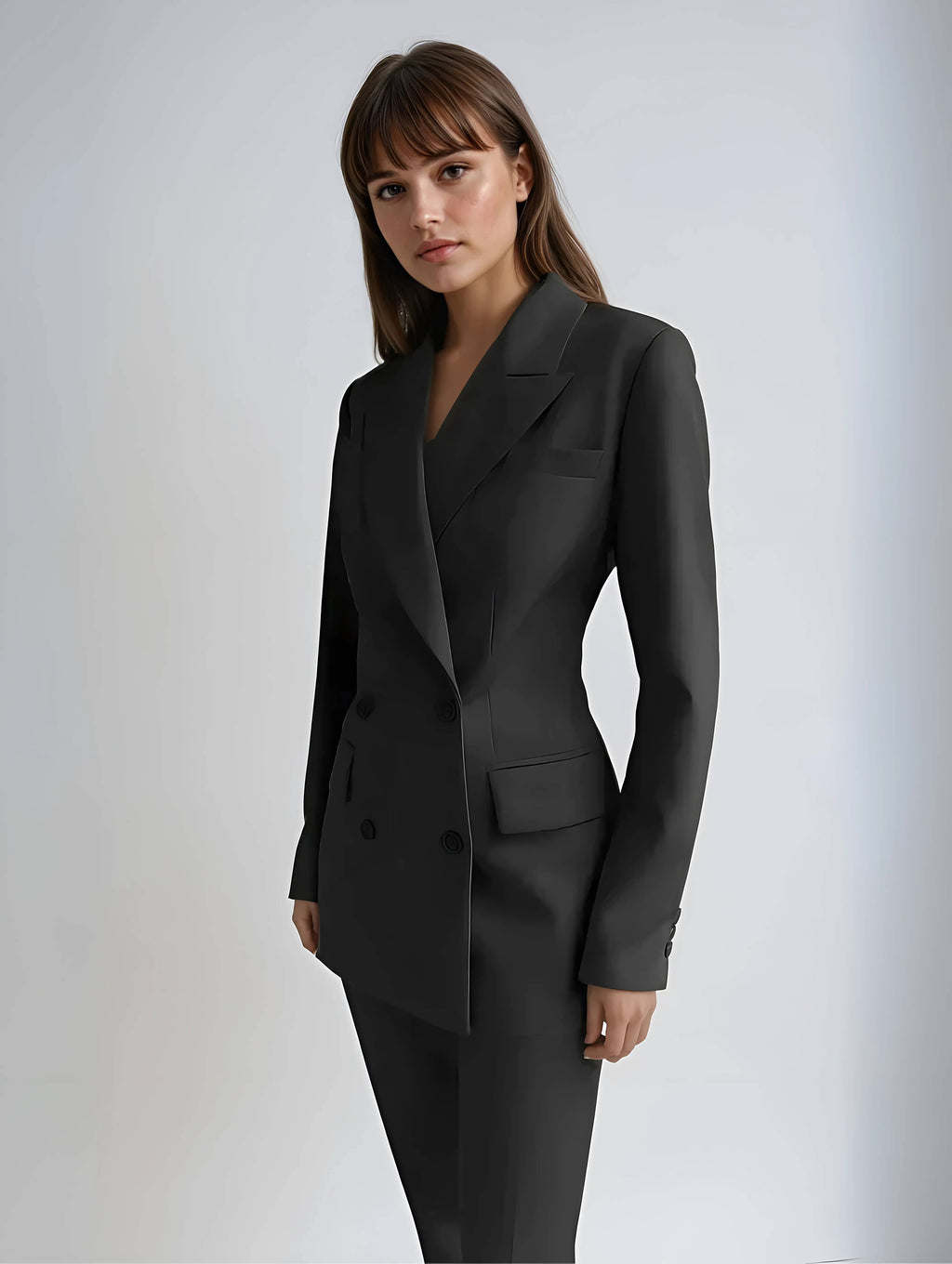 Womens Tailored Blazer And Trousers Set Double Breasted Quiet Luxury Capsule