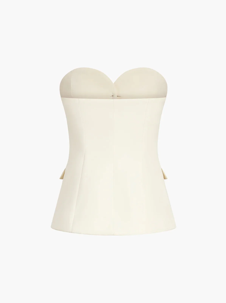 Two Piece Strapless Tube Top and Wide Leg Pants Set Couture Exclusive Edition