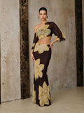 Couture Collection One Shoulder Top And Flowing Skirt Two Piece Set Exclusive
