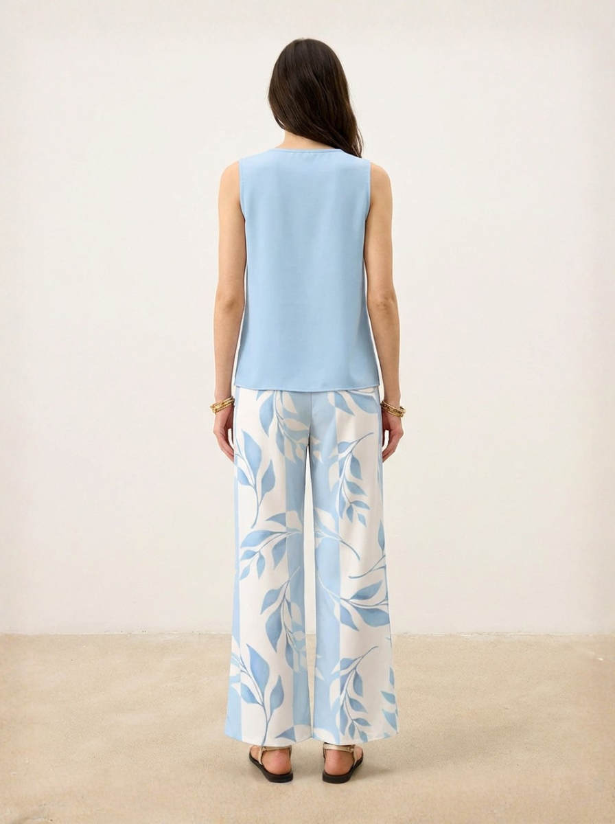 Two Piece Satin Set Luxe Satin Collection Sleeveless Shell Top Limited Edition