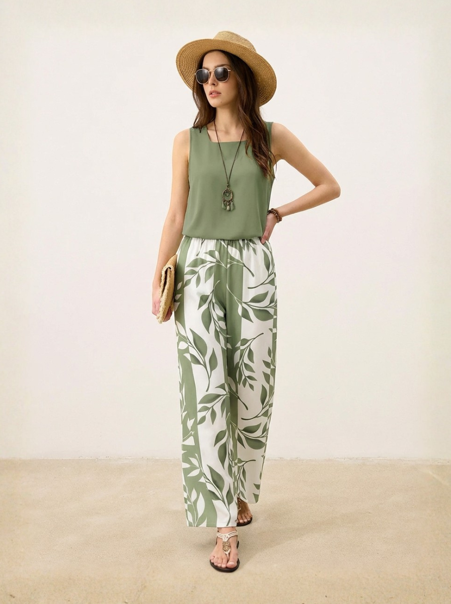 Two Piece Satin Set Luxe Satin Collection Sleeveless Shell Top Limited Edition