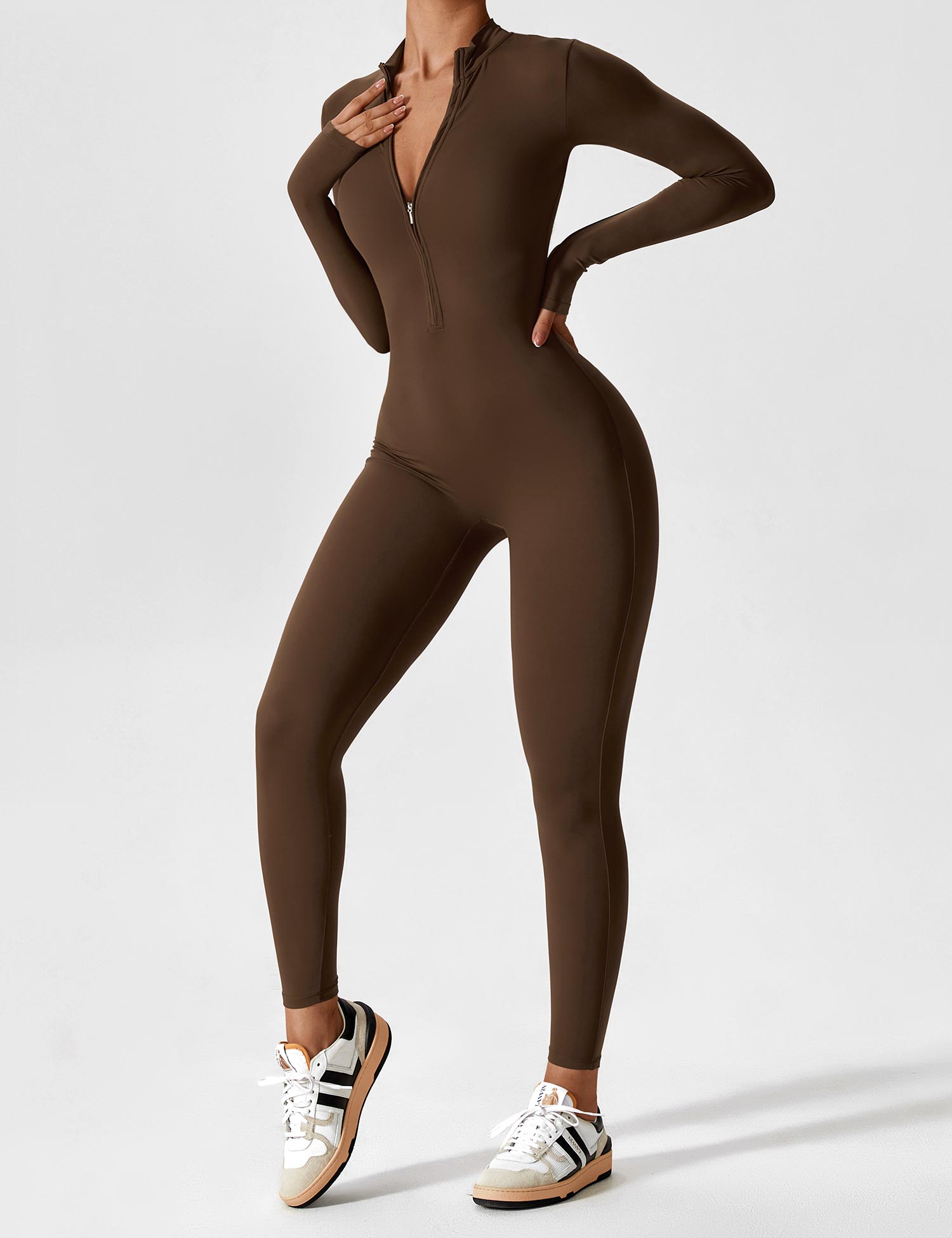 Willow Silk Crepe Long Sleeve Jumpsuit Exclusive Edition Signature Collection