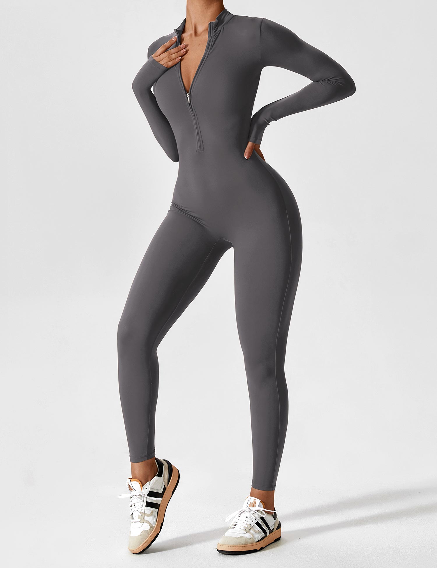 Willow Silk Crepe Long Sleeve Jumpsuit Exclusive Edition Signature Collection